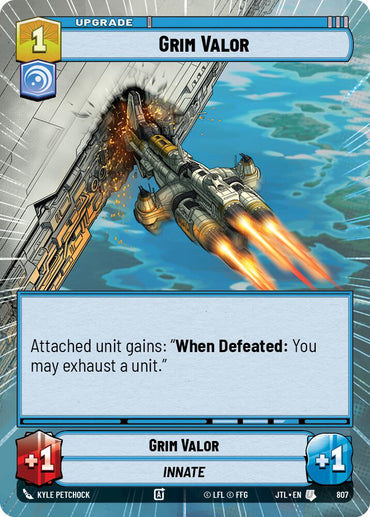 Grim Valor (807) (Hyperspace Foil) (807) [Jump to Lightspeed]