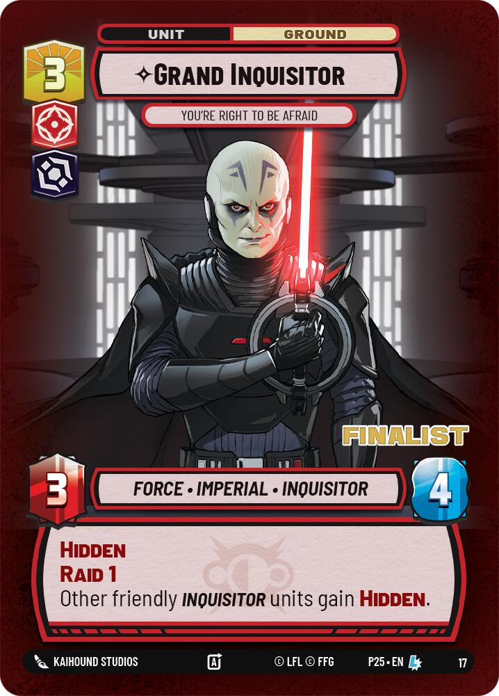 Grand Inquisitor - You're Right to Be Afraid (Finalist) (17) (17) [Organized Play Promos]
