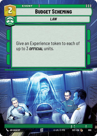 Budget Scheming (880) (Hyperspace Foil) (880) [Secrets of Power]