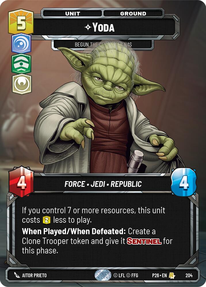 Yoda - Begun, the Clone War Has (204) (204) [Sector and Regional Promos: Season 2]