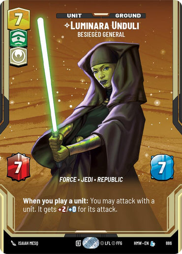 Luminara Unduli - Besieged General (886) (Prestige Foil) (886) [Homeworlds]
